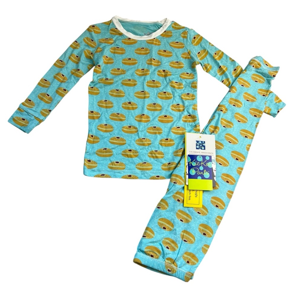 Kickee Pants NEW Jelly Donuts Long Sleeve Pjs 4T, 3T